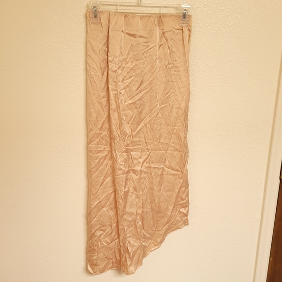Free People Nightcap Gold Silk Waterfall Skirt - Picture 4 of 4
